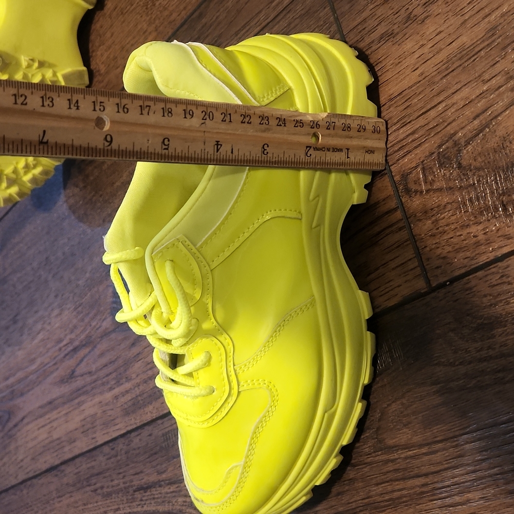 Chunky Lug Neon Sneakers - Picture 15 of 16